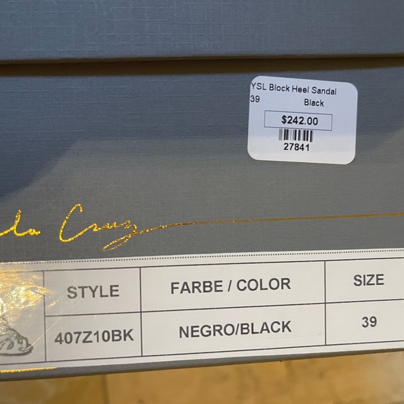 Lola Cruz-Farbe sandal color-black Size 39/ 3 1/4 in. heel. - Picture 5 of 5